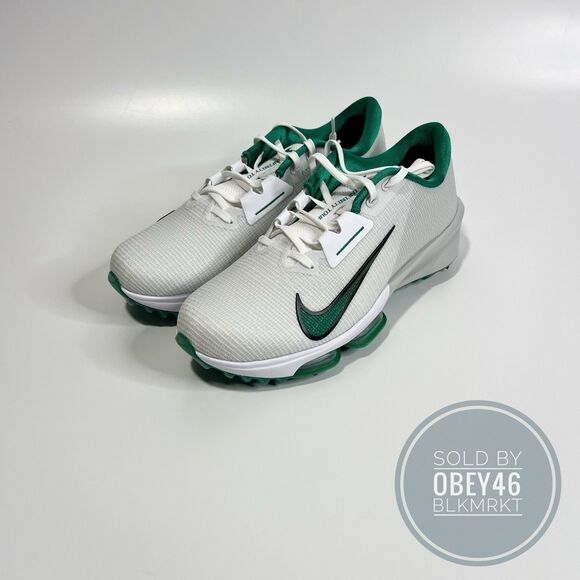 Nike Air Zoom Infinity Tour 2 Golf Shoes Photon Dust/Green HQ2158-100 Sz 12 - Picture 2 of 6